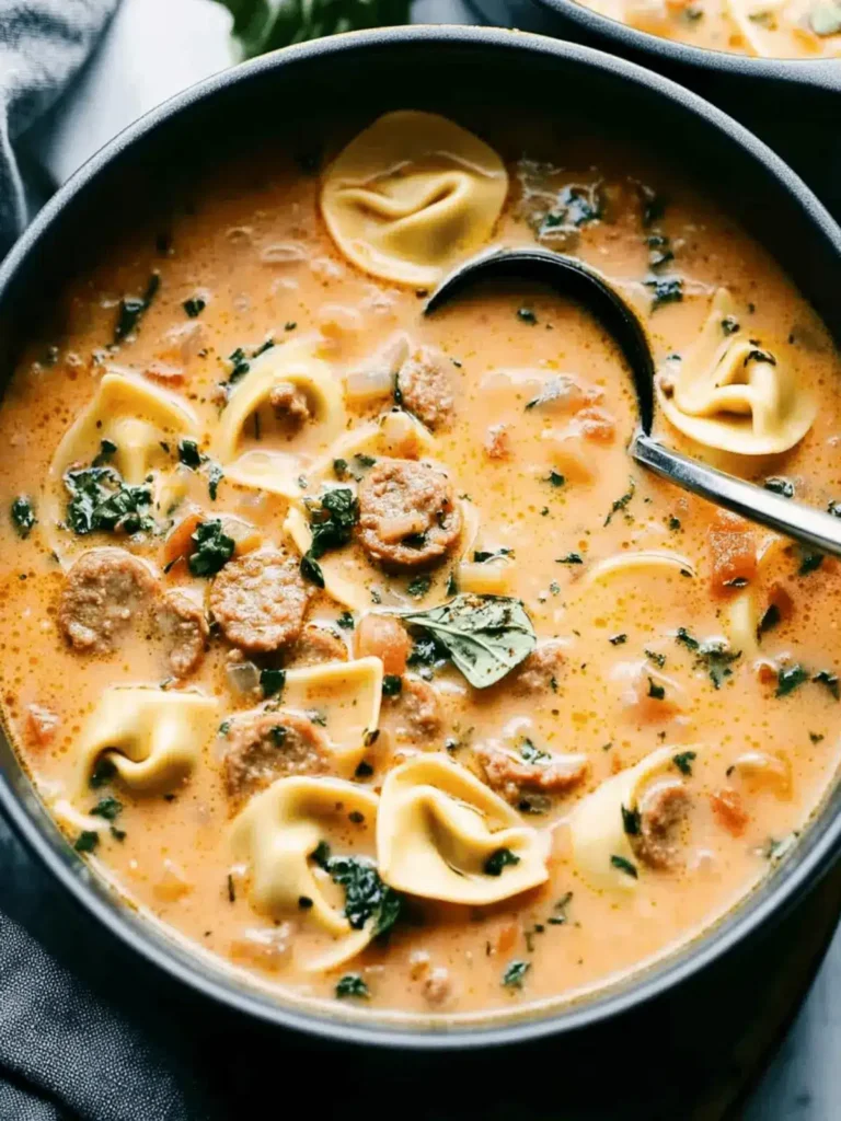 Creamy Sausage Tortellini Soup for Cozy Family Nights
